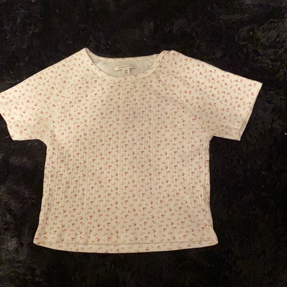 Pink and yellow flowered top